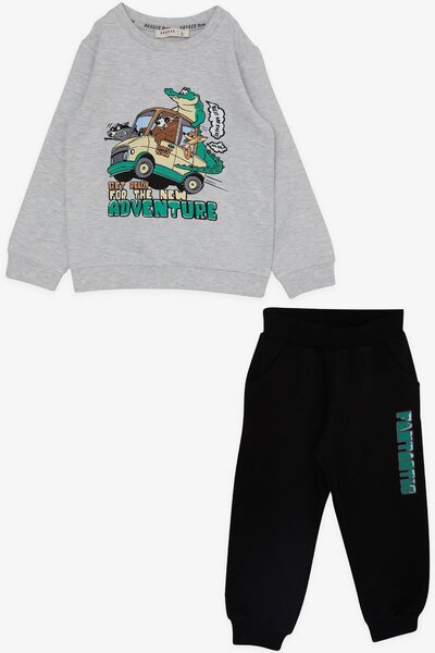 Breeze Girls & Boys Erkek Çocuk Eşofman Takımı Maceracı Hayvancıklar Baskılı ...