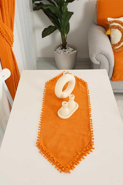 Aisha's Design Runner with Pompom 90X30 Cm,R-78K