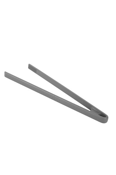 Tantitoni 024-01-Grey Colored Silicone Tong 28X4X1.5Cm