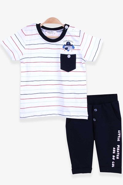 Breeze Baby Boy Capri Pants Suit Ecru Mood 6 Months-2 Years