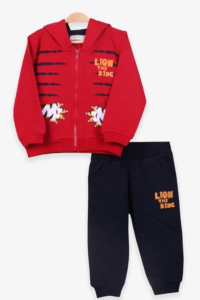 Breeze Boy's Tracksuit Set with Tiger Claws 1-4 Years, Red