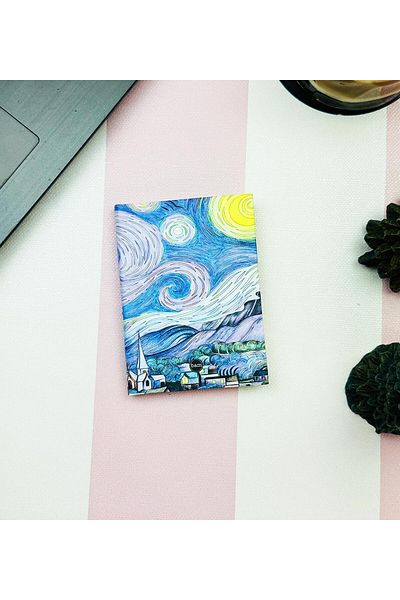 Gift Moda Mini notebook cu copertă rigidă cu design de noapte înstelată
