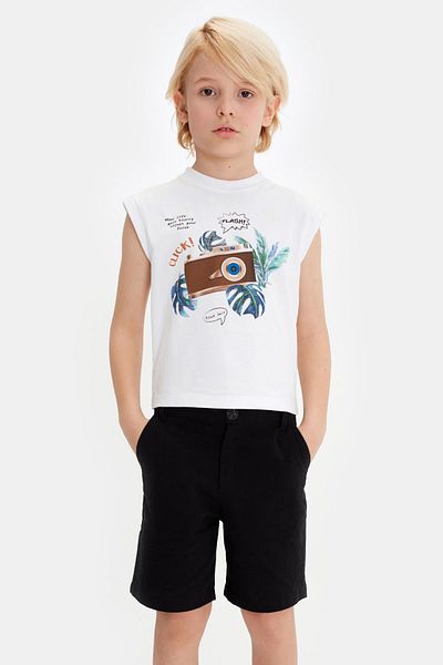 Nebbati Bg Store Schwarze Shorts für Jungen 23ss0nb3114