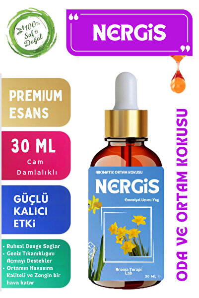 Aroma Terapi Lab NERGİS  Saf Esansiyel Yağ - Oda ve Ortam Kokusu - Aromatik U...