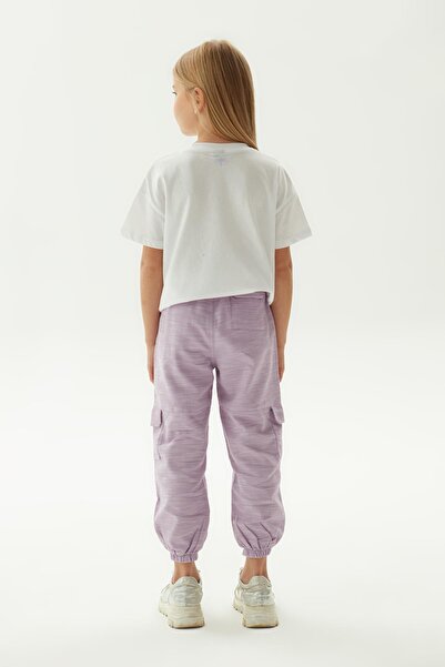 Tyess BG Store Kız Çocuk Lila Pantolon