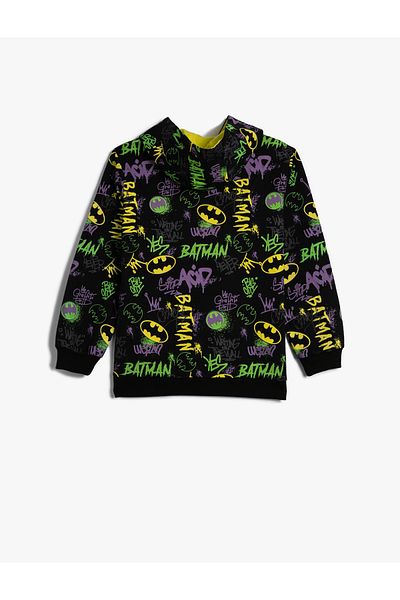 Koton Batman Hooded Sweatshirt Licensed Long Sleeve