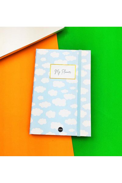 Gift Moda دفتر ملاحظات مطاطي بتصميم Cloud My Planner