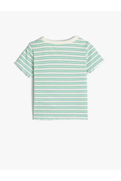 Koton Cotton Short Sleeve Round Neck Ribbed T-Shirt