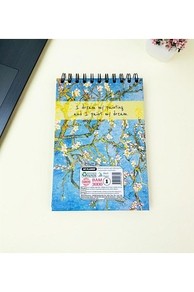 Gift Moda 21x14cm Top Spiral Sketch Book - Sketchbook - Μαύρη σελίδα - 260 gr - 56 φύλλα