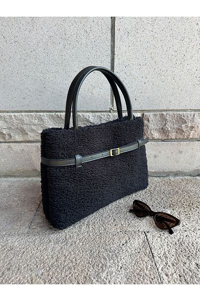 NOTHING Magnetic Kate with Black Plush Belt - Shoulder and Hand Bag