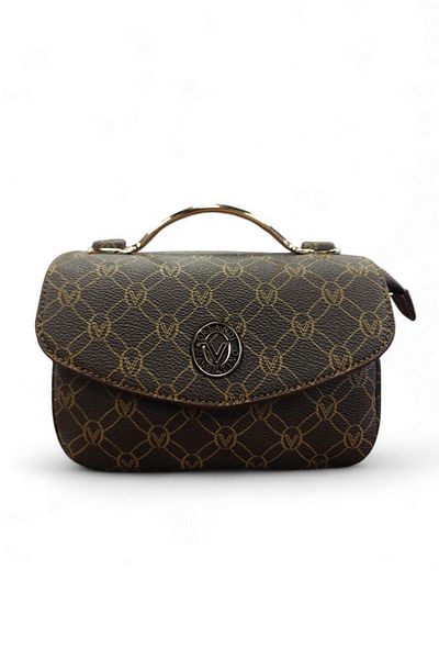 Valentino Orlandi Brown Monogram Women's Crossbody Bag - Vlt046