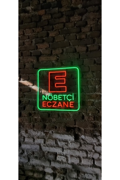 ONSAN Nöbetçi eczane yazısı neon led aydınlatma