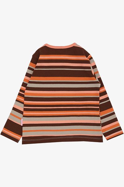 Breeze Baby Girl Long Sleeve T-Shirt Striped Placket 9 Months-3 Years, Mixed Color