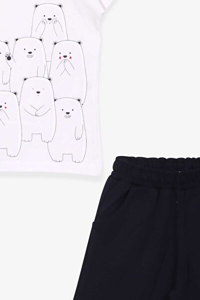 Breeze Baby Boy Shorts Set Polar Bear Printed 9 Months-3 Years, White