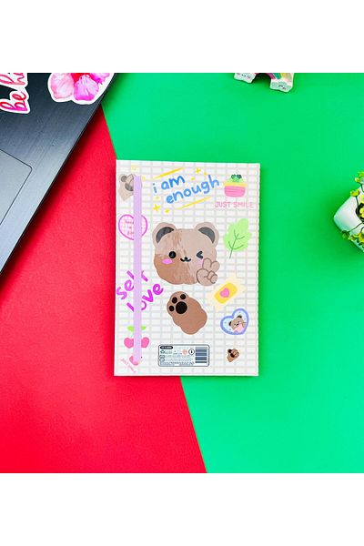 Gift Moda Bear Self Love - Caiet cu design elastic