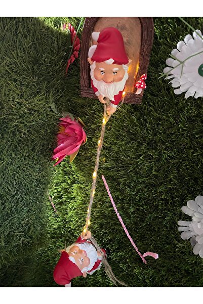 titanbaby Neşeli Noel Baba Işıklı Duvar Dekor Biblosu