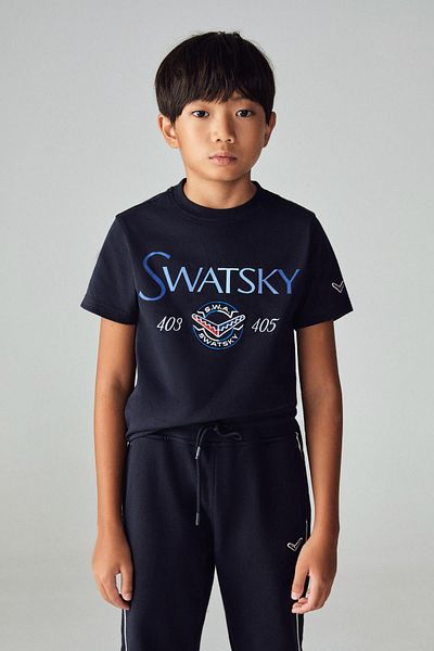 SWATSKY Bg Store Тъмносиня тениска за момче 23Pfwsw1566