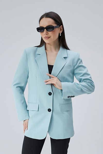 Bolivente Jachetă blazer oversize Mint pentru femei - cu nasturi