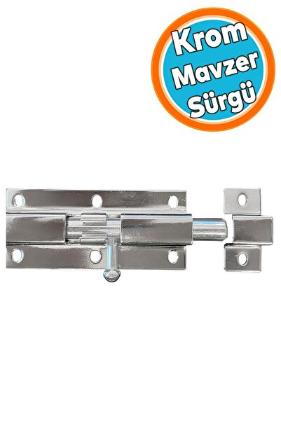 NZB Metal Kapı Sürgüsü Krom Mavzer Sürgü Sürgülü Kilit 25x70 mm Kapı Pencere ...