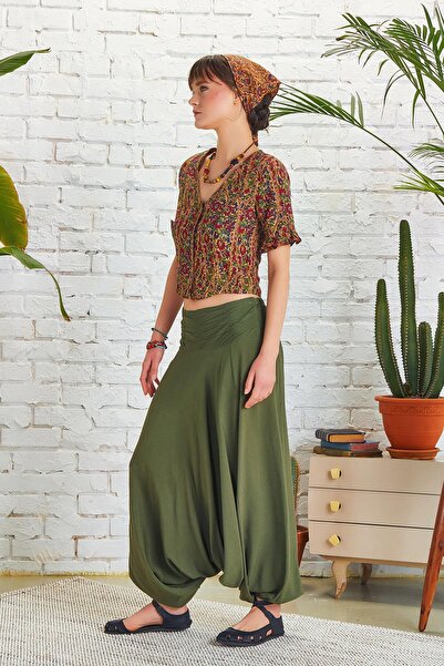 Los banditos Drape Detail Elastic Waist Shalwar Trousers