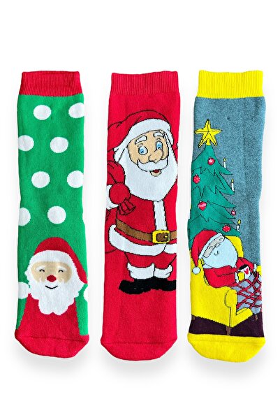 Mevo عبوة من 3 جوارب منشفة للجنسين بنمط عيد الميلاد