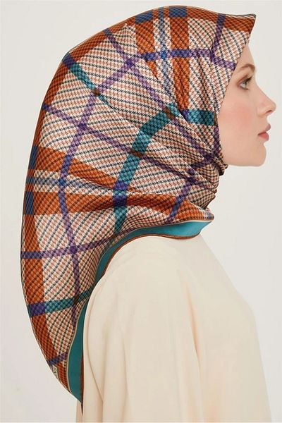 Armine 90X90 Multicolor Scarf Silk