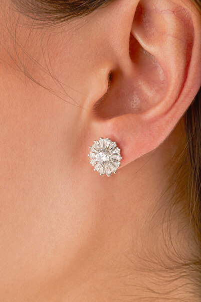 Joy of Jade Küpe 1 Mikron Rodyum Kaplama (925 Ayar Gümüş Üzerine) Zirkonyum