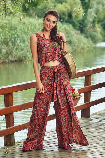 Los banditos Bohemian Elastic Waist Buttoned Jumpsuit Dress