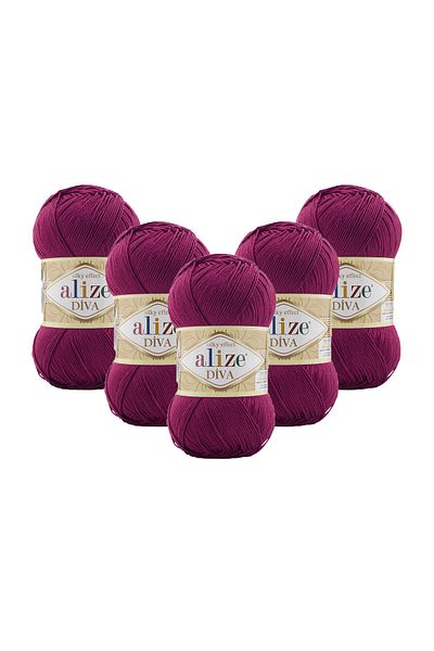 Alize Diva Χειροποίητο νήμα πλεξίματος 100 γρ. Συσκευασία 5 (100GR X 5 ΤΕΜ)