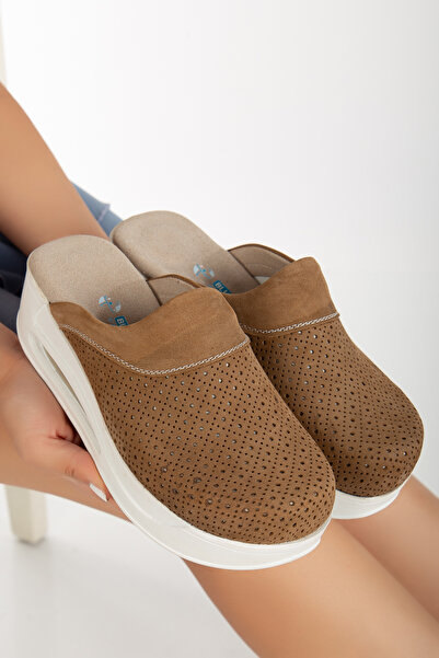 BLUMSABOTERLİK Genuine Leather Women's Orthopedic Slippers - Nurse, Doctor, Veterinary, Dentist, Teacher, Cook, Gastro Blumsabo