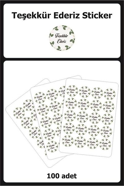 Lizpo Decor Thank You Sticker Label 13