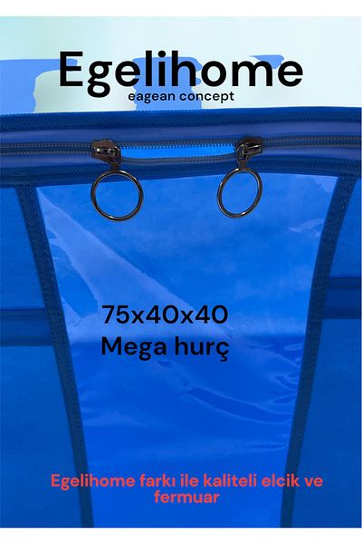 egelihome Чанта за съхранение 75x40x40 с прозорец