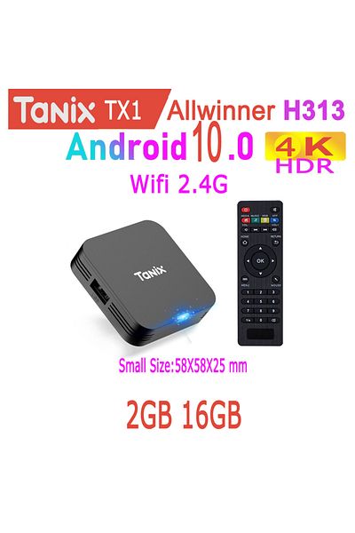 Choice صندوق تلفاز Tanix TX1 Allwinner H313 يعمل بنظام Android 10.0 بدقة 4K HDR وذاكرة وصول عشوائي 1 جيجابايت وذاكرة قراءة فقط 2 جيجابايت وذاكرة داخلية 8 جيجابايت و16 جيجابايت و...