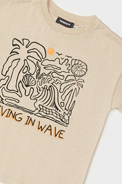 Nebbati BG Store Boy's Beige T-Shirt