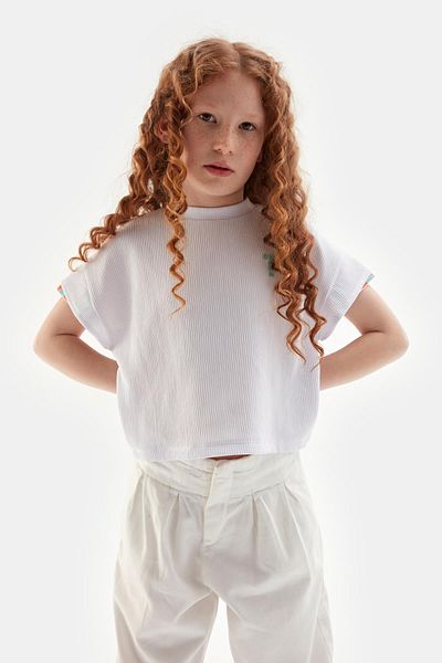 Tyess Bg Store Girl's White Pants 23Ss0Tj4212