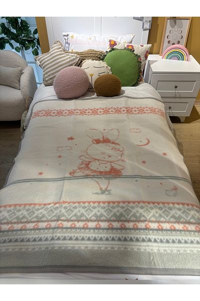 Sesli Aydora Double Sided Quality Acrylic Baby Kids Blanket Newborn Baby Gift 100X120