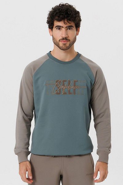 Escetic Ανδρικό Water Green No Shardon 3 Thread Casual Mold Ανδρικό φούτερ T0139