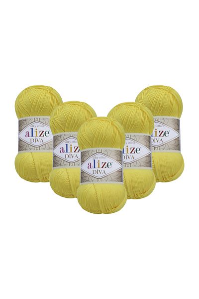Alize Diva Χειροποίητο νήμα πλεξίματος 100 γρ. Συσκευασία 5 (100GR X 5 ΤΕΜ)