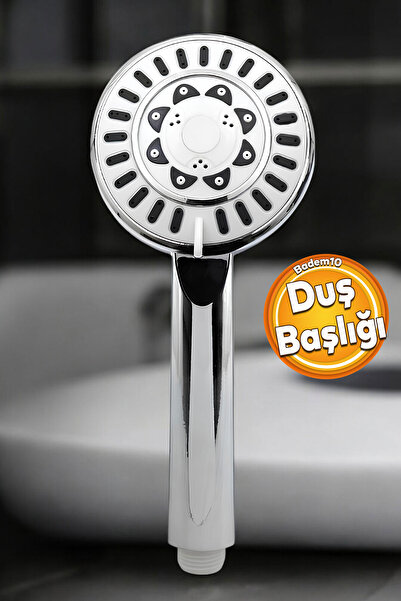 Badem10 Duş Başlığı 5 Fonksiyonlu Lüx El Duş Yıkama Başlığı Banyo Fiskiyesi T...