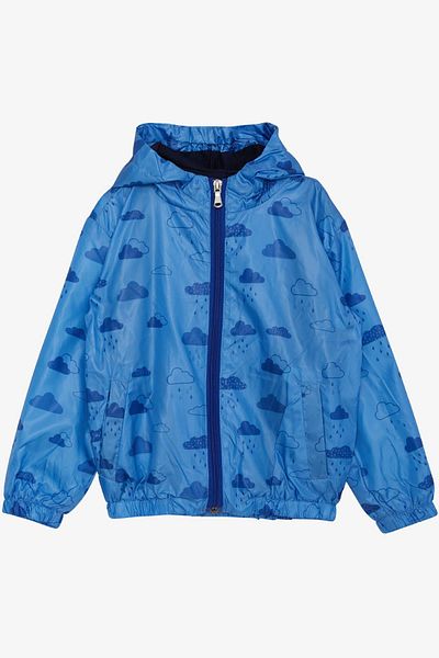 Breeze Girls & Boys Boy's Raincoat Cloud Patterned 1-5 Years, Blue