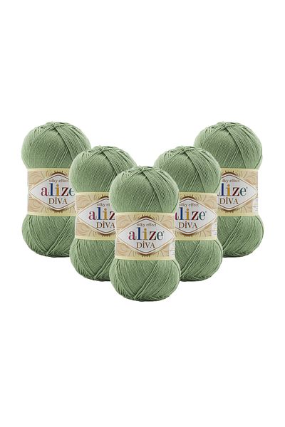 Alize خيوط الحياكة اليدوية ديفا 100 جرام. عبوة من 5 قطع (100 جرام × 5 قطع)