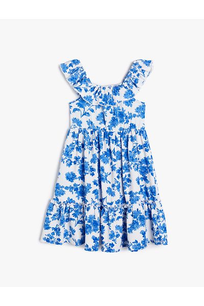 Koton Rochie Florală Volană Stratificată Fără mâneci