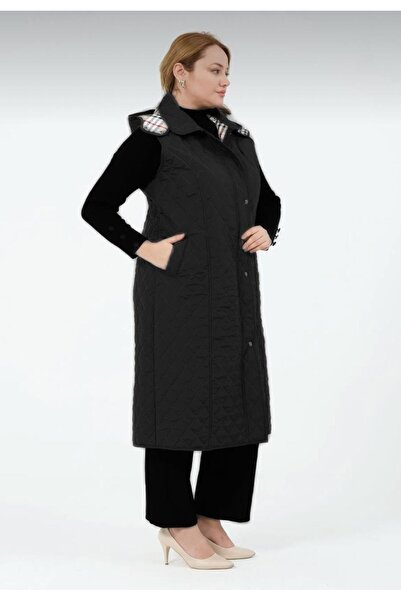 GLR&GYM BİLNUR KADIN BÜYÜK BEDEN KAPİTONE YELEK