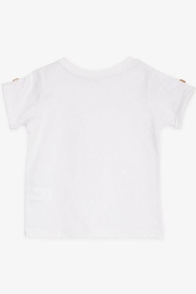 Breeze Baby Boy T-Shirt with Pockets and Buttons on Sleeves and Accessories 9 Months-3 Years, White