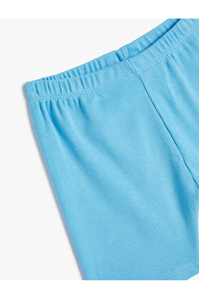 Koton Colanți scurti de bază Bumbac texturat cu talie elastică