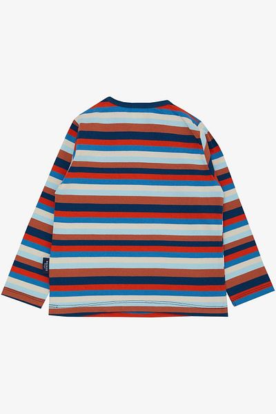 Breeze Baby Boy Long Sleeve T-Shirt Placket Striped Color 9 Months-3 Years, Mixed Color