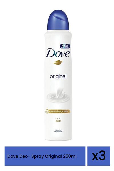 Dove DEO 250ML WOMEN ORIGINAL x 3 pieces