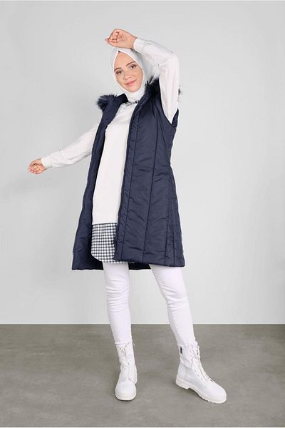 Alvina Shirt Collar Cotton Tunic - 41268