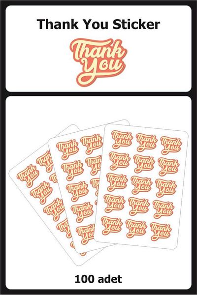 Lizpo Decor Thank You Sticker Label 7