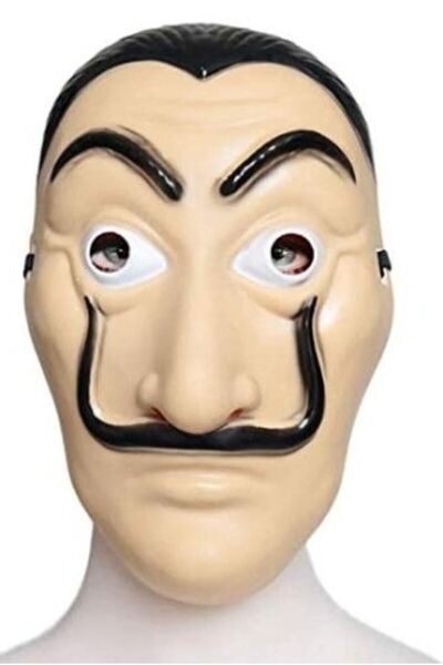 Parti dolabı La Casa De Papel Salvador Dali Mask - Halloween Halloween Party Costume Mask 25X16Cm